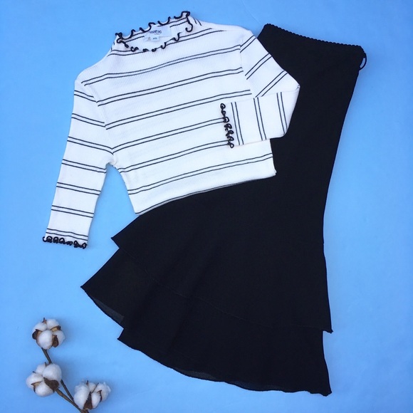 Forever 21 Dresses & Skirts - ❉ Flounce Ruffle Hem Skirt in Black Size XS